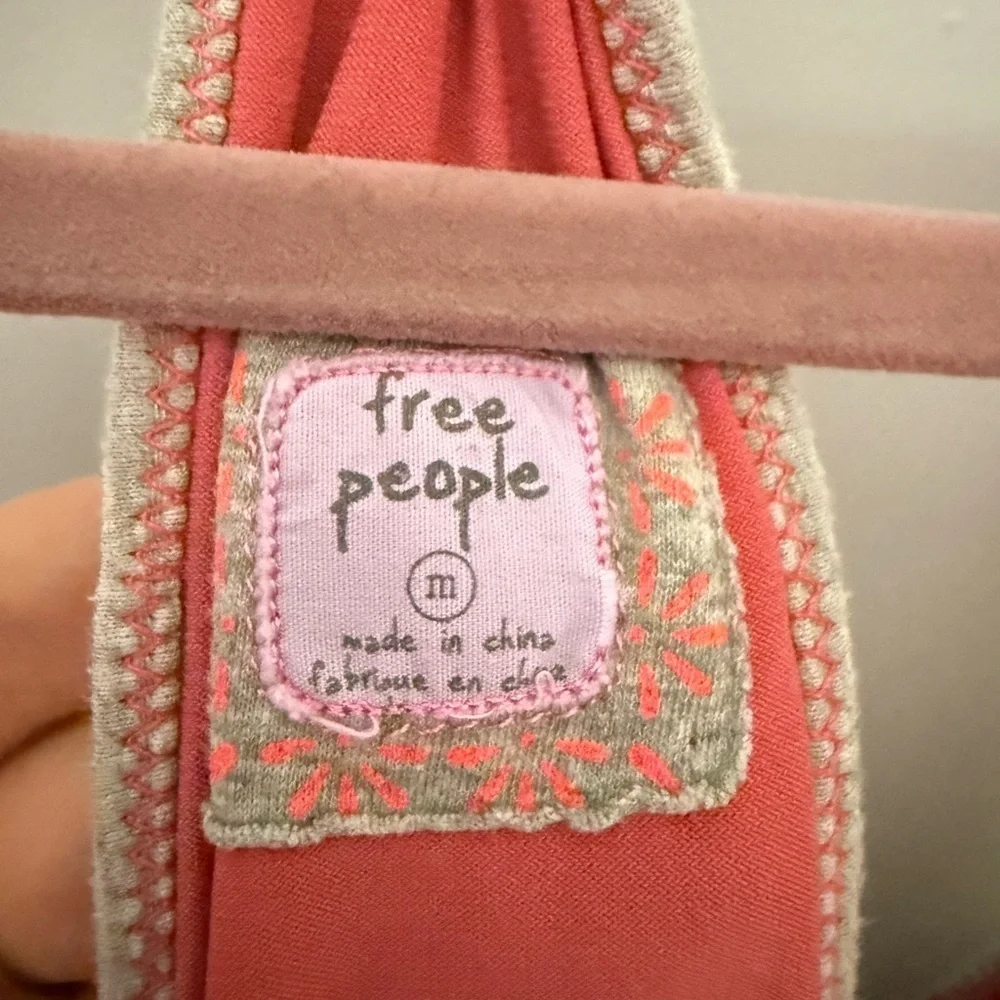 Free People Gray and Pink Casual Dress